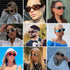 Trendy Rectangle Sunglasses Womens Men Fashion Classic Sun glasses Retro Shades...