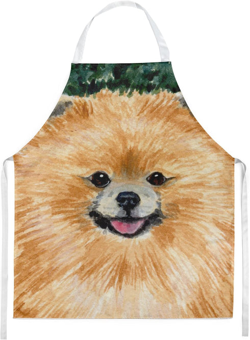 Caroline's Treasures SS8725APRON Pomeranian Apron Cooking Kitchen Server Baking Crafts Gardening for Adult Women Men, Unisex, Large, Multicolor...