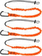 3pcs Tool Safety Rope Work-at-Height Hardware Tool Spanner Rope Retractable Elastic Rope With Carabiner and Adjustable Loop End Tool Fall Arrest S...