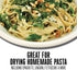 Weston Bamboo Pasta Drying Rack (53-0201), 10 Drying Arms, 16" Tall, 14" Wide, Stores Flat...
