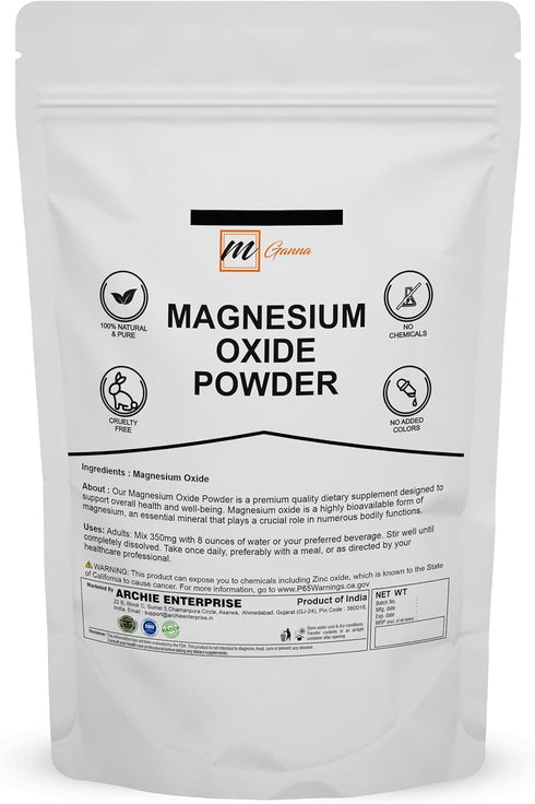 Pure Magnesium Oxide Powder for Health and Beauty 0.5 lbs / 227 gms...