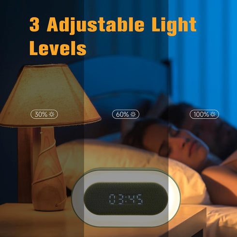 White Noise Machine,Bluetooth Wireless Speaker,Sound Machine with 31 Soothing Sounds Memory Function,24HR Alarm Clock for Bedroom with Night Light...