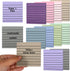 500 Sheets Neutral Color Lined Translucent Sticky Notes 10 Colors Clear Memo Pads with Lines Colorful Post Reminder Notes for Annotating Books Off...
