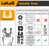 LEILUO 127 Pcs Oscillating Tool Sanding Pad Kit 2Pcs 3-1/2 Inch Triangle Sanding Pads 2Pcs Fingertip Sand Pad 120Pcs Sandpaper 3Pcs Adapters Compa...