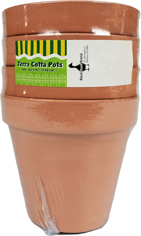 Set of 4 Archway Lawn & Garden Mini Flower Pots - 2.5" x 2.5" Terra Cotta Black Duck Brand (4)...
