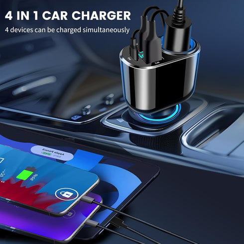USB C Car Charger, Cigarette Lighter Splitter Adapter,PD 30W & QC3.0 Type C Car Charger,12V/24V Dual USB Type C PD Fast Car Charger Adapter Compat...