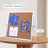 9.8 x 9.8" Cork Board Bulletin Board, Double Sided Pin Board with Silver Aluminum Border, Desktop Small Cork board with Stand Suitable for Home, O...
