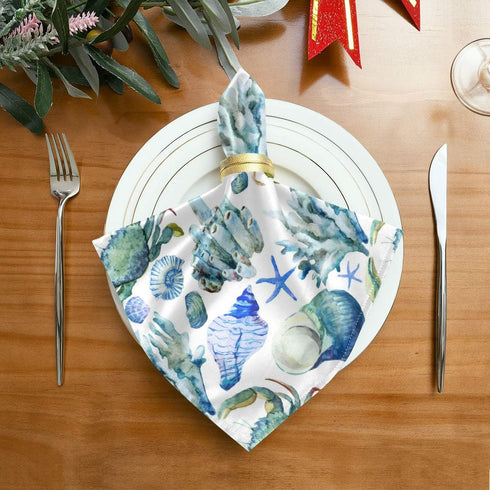 Cloth Napkins Set of 6 Ocean Animal 20x20 Inch Dinner Reusable Napkins Table Cloth Napkin Washable for Holiday Party Restaurant Banquet...