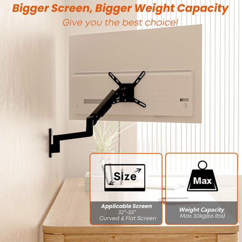 PUTORSEN VESA Adapter Mount Bracket Kit for Screens 32 to 55 inch LCD LED TV, TV Mount Adapter Bracket Upgrade Mounting Holes up to 400x400 mm, Bl...