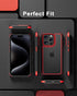 Compatible with iPhone 15 Pro Case, with Multicolor Protective Shockproof Bumpers, Crystal Clear Back Not Yellowing Anti-Scratch Hard PC Back & So...