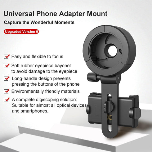 Eyeskey Universal Phone Adapter - Capture Stunning Moments with Your Smartphone through Binoculars, Monoculars, Scopes, Telescopes, and Microscope...