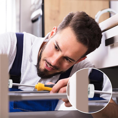 PATIKIL 19mm Drawer Rollers, 6 Pack Plastic Drawer Pulley Replacement Wheels Bearing Small Pulley...