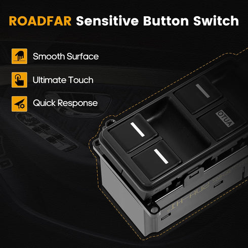 ROADFAR Window Switch Power Window Switch Master Control Power Window Switch Front Driver Side Replacement Parts fits for 2003-2007 Honda Accord 4...