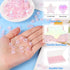 200 Pcs Star Heart Acrylic Beads for Jewelry Making, Heart Star Shape Beads Bulk with Box, 11mm Mixed Color Heart Star Loose Beads Charms Spacer B...