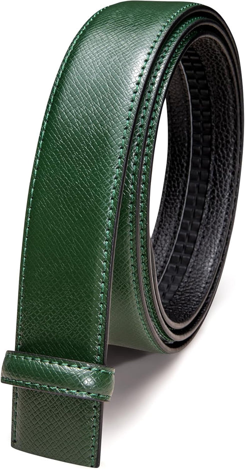 Barry.Wang Mens Belt Ratchet Buckle Strap Only Genuine Leather Slide Belts Automatic Buckles Replacement Wedding Casual...
