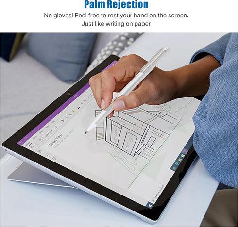 Stylus Pen for Surface Pro 11/10/ 9/8/X/7+/6/5/4/3/Surface 3, Surface Go 3/2/1, Surface Laptop/Studio/Book 4/3/2/1 with Palm Rejection, Smooth Wri...