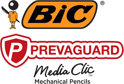 BIC PrevaGuard Media Clic #2 Mechanical Pencil, Medium Point (0.7mm), 48-Count, Smooth Writing, Contains Built-In Protection on the Pencil - Amazo...
