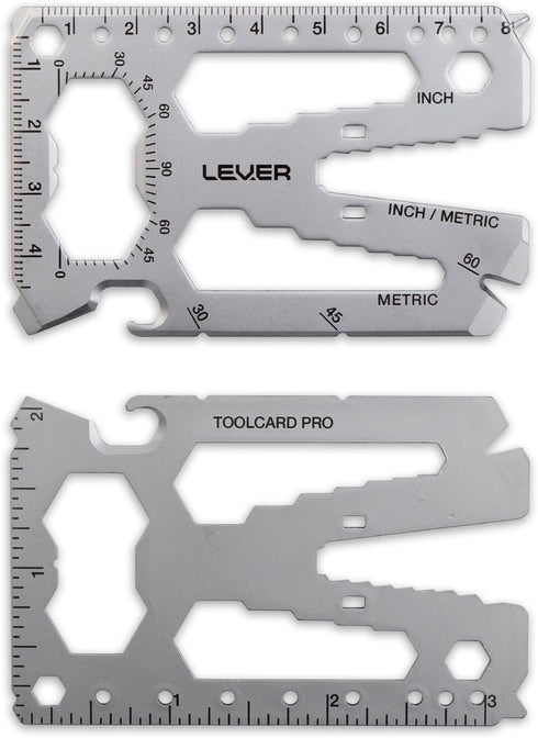 Lever Gear Toolcard Pro - 40 in 1 Credit Card Multitool. Slim, Minimalist Survival Card Wallet Tool Card. TSA Approved Multitool Card Pocket Tool....