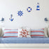 Yookeer 4 Pcs Beach Coastal Wall Decor Ocean nautical Bathroom Decor Wood Lighthouse Ship Wheel Anchor Wall Art Signs for Beach Party Room Bathroo...