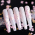 6 Girds Valentine’s Day Pink Nail Art Glitter Sequins,Laser Glitter Flakes with Gold Heart Butterfly Designs 3D Holographic Nail Art Glitter for V...