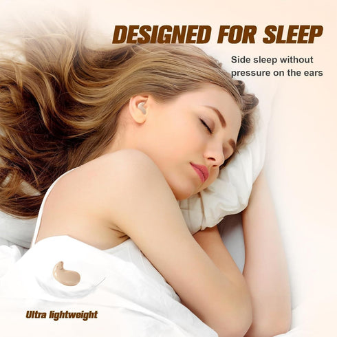 Nude Sleep Hidden Headphones Wireless Invisible Earbuds for Sleeping Sleep Tiny Earbuds for Side Sleepers Headphone to Sleep in Tiny Smallest Invi...