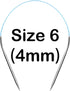 Size 6 Circular Knitting Needles 16 Inch Set Round Metal Kit...