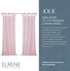 Elrene Home Fashions Jolie Crushed Semi-Sheer Window Curtain, Adjustable Tie-Top Single Panel, 52" x 84" (1 Panel), Blush...