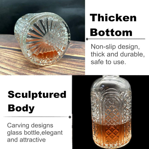 SuproBarware Bitters Bottle - Donatello Bitter Bottle for Cocktail, 8oz / 240ml, Glass Dashes Bottle with Stainless Steel Dasher Top...