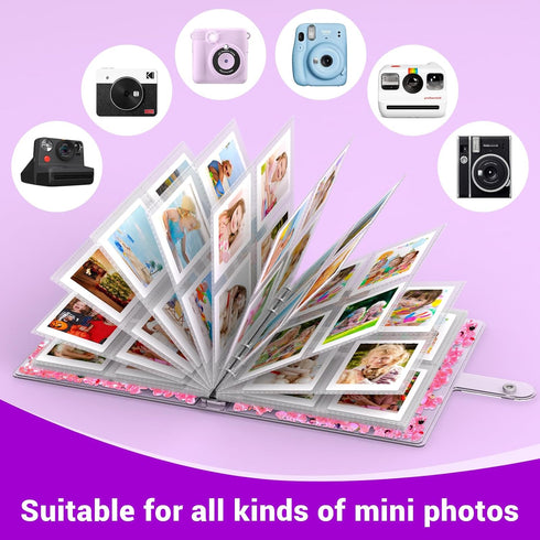 Kids Photo Album for Instax Mini, Photo Album for Polaroid, Applicable to Fujifilm Instax Mini 11 12 40 KODAK Mini Photo, Gift for 4 5 6 7 8 9 10 ...