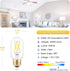 T14/T45 LED Tubular Bulb- 4W 5000K Daylight White- E26 Base Dimmable LED Filament Light Bulbs- 40W Equivalent 400 Lumens, 6-Pack...