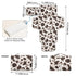 Portable Changing Pad for Baby - Black Cow Travel Diaper Changing Pad Waterproof Changing Mat with Built-in Pillow - Baby Shower Gifts...