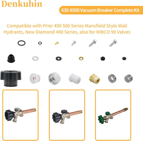630-8500 Wall Hydrant Complete Service Kit Compatible with Faucet Repair Kit 500 400 Series, Replacement for Vacuum Breaker Repair Kit...