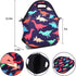 Violet Mist Neoprene Lunch Bag Reusable Insulated Box with Adjustable Shoulder Strap for Women and Men, Dinosaur 2, 11.42"L x 10.43"H x 5.51"W...