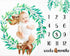 Baby Sloth Monthly Milestone Blanket Gender Neutral Greenery Watercolor Jungle Design Perfect Baby Blanket for Boys and Girls Newborn Baby Gift Id...