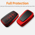 Sindeda Compatible With Toyota Key fob Cover with Leather Keychain,Soft TPU Full Cover Protection,Key fob case for RAV4 Camry Avalon Corolla Highl...