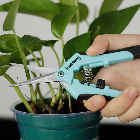 1 Pack Pruning Shears, Garden Trimming Scissors, Gardening Hand Pruning Snips, Titanium Coated Precision Bonsai Pruning Shears, Convenient and Eff...