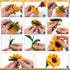 TOAOB 200pcs Pipe Cleaners Craft Flower Supplies DIY Sunflowers Bouquets Making Kit Chenille Stems Artificial Flowers Craft Kit for DIY Art and Cr...