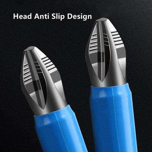 10Pcs Anti Slip Phillips Cross Slot PH2 Short Screwdriver Bit Set 1/4 Inch Hex Shank 2.56 Inch/65 mm Length S2 Steel with Magnetic Tip for Power S...
