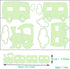 Train Decor,Glow in The Dark Stickers, Nursery Wall Sticker, 2 Pack Trains Wall Stickers for Kids Bedroom Decor...