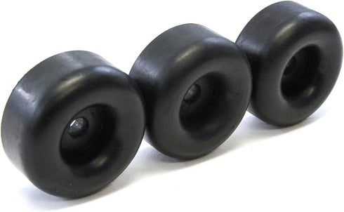 Red Hound Auto 3 Rubber Bumpers for Trailer Compatible with Ramp Door Truck 2.5 Inches Round Replacement Cargo Stop...