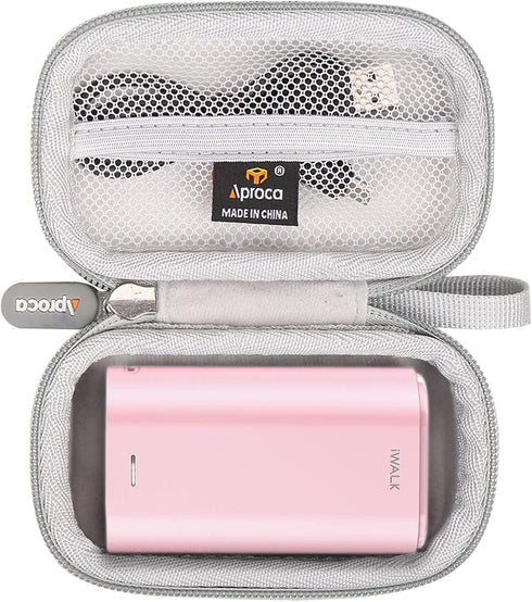 Aproca Pink Hard Travel Storage Case, for iWALK Apple Watch Charger 9000mAh Ultra-Compact Power Bank......
