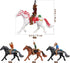 Toddmomy Riding Horse Figurine 4Pcs Action Figure Western Figurines Toys Horse Toys Plastic Horse with Rider for Kids Toddlers Farm Animal Collect...