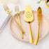 Cake Cutting Set for Wedding, Wedding Cake Knife and Server Set for Birthday, Bridal Shower Gifts (Gold)...