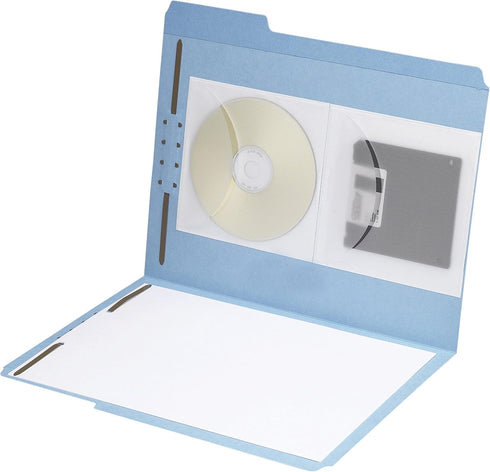Smead Self-Adhesive Poly Pocket, CD/DVD Size, Resealable Security Flap, Clear, 10 per Pack (68144)...