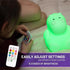 Lumipets Remote Control Silicone Night Light for Kids - Hippo Design with 9 Soft Colors & Sleep Timer - Rechargeable, Battery-Operated Lamp for Be...