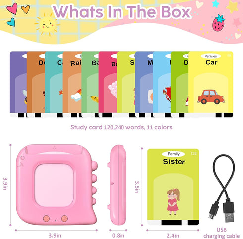 Talking Flash Cards,Kids Toddler Flash Cards with 240 Sight Words,Montessori Toys,Autism Sensory Toys,Speech Therapy Toys,Learning Educational Toy...
