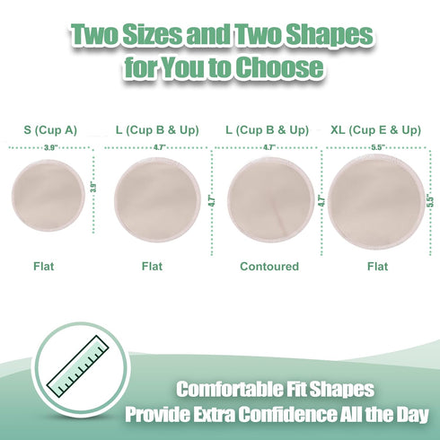 wegreeco Nursing Breast Pads (14 Pack) + Laundry Bag & Travel Storage Bag, 4.7 inch - Washable & Reusable Breastfeeding Nursing Pads (Rose Gold, L...