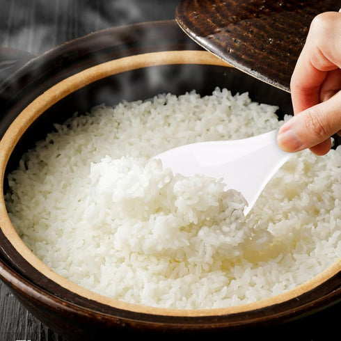 2PCS Plastic Rice Serving Spoon White Non-Stick Rice Spoon Paddle Rice Cooker Spoon Spatula 7.87 Inch...