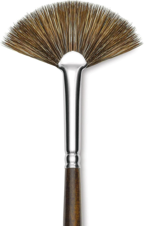 Silver Brush Limited 26042 Monza Fan Brush for Oil & Acrylics Paintings, Size 2, Long Handle...