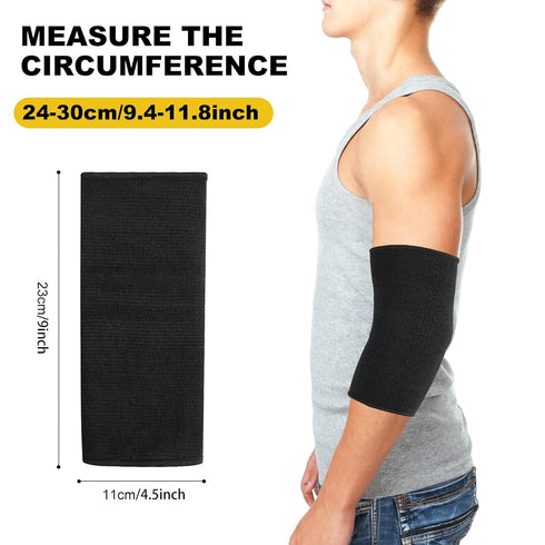 Elbow Compression Sleeves, Elbow Brace for Men Women, Tennis Golfer's Elbow Support, Arm Support Sleeves For Sports Protection And Pain Relief (Bl...